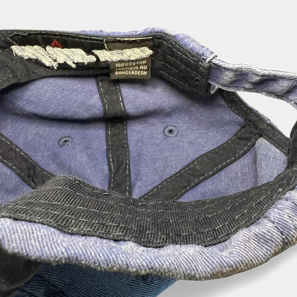 Varsity Embroidered Dad Hat Blue Washed Adjustable Strapback Vintage Style‎ Cap